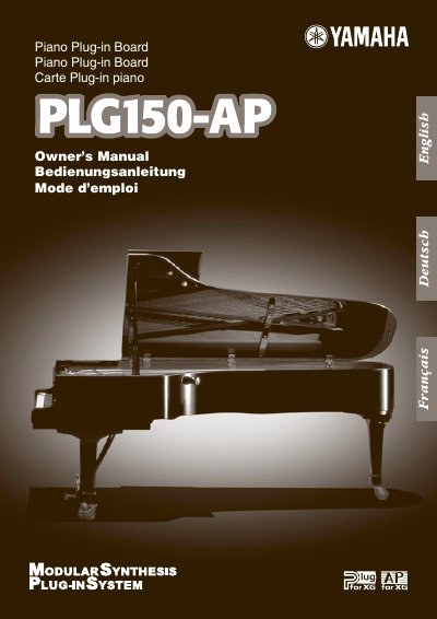 Yamaha PLG150-AP Piano Plug-in Board Owner's Manual - cover page