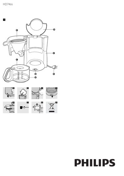 Philips HD7466 Coffee Maker User Manual - cover page