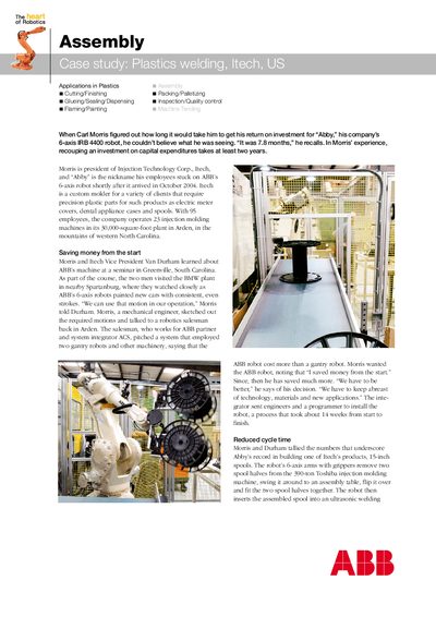 ABB IRB 4400 Robot Case Study - cover page