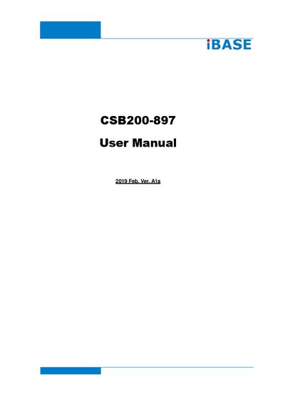 IBASE CSB200-897 User Manual - cover page
