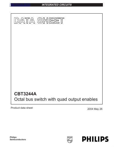Philips CBT3244A Octal Bus Switch Product Data Sheet