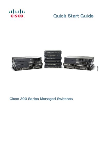 Cisco 300 Series Managed Switch Quick Start Guide - cover page
