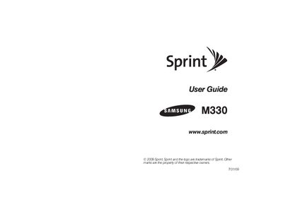 Sprint M330 User Manual