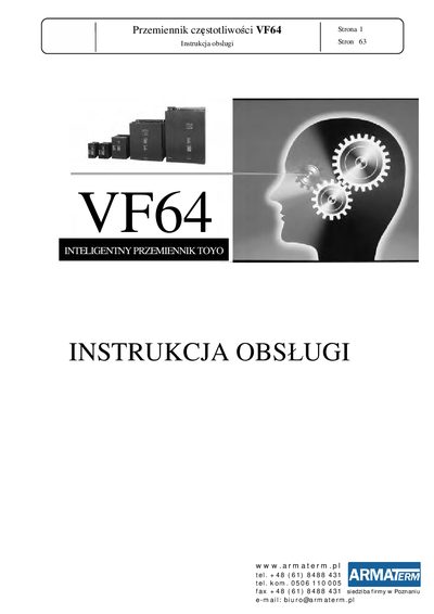Toyo Denki VF64 Frequency Converter User Manual