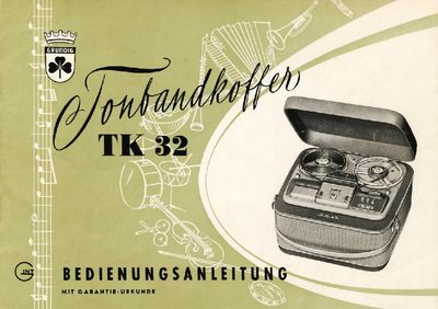 TK 32 Tape Recorder User Manual - cover page