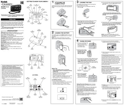 Kodak CAMEO Camera User Manual - cover page