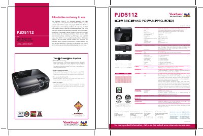 ViewSonic PJD5112 Projector User Manual - cover page