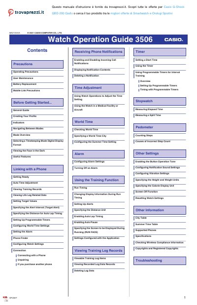 Casio GBD-200 User Manual cover