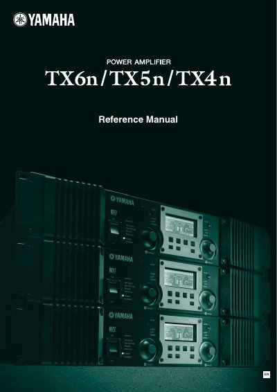 Yamaha TX6n/TX5n/TX4n Power Amplifier Reference Manual - cover page