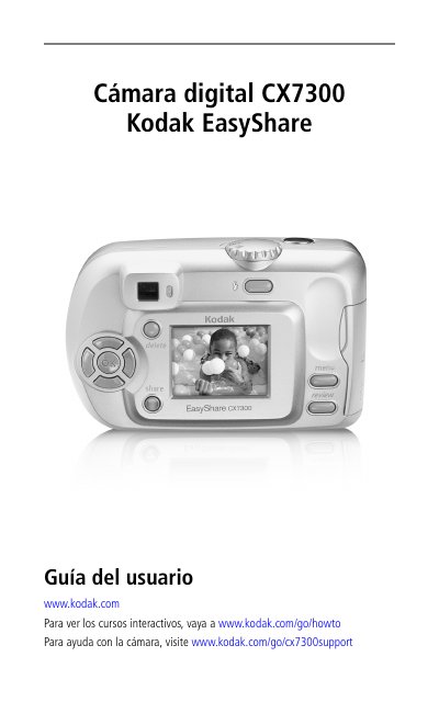 Kodak CX7300 Digital Camera User Manual