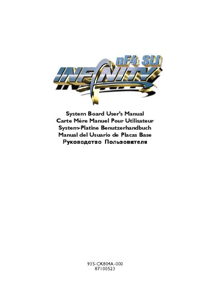 INFINTY nF4 SLI Manual(1)(1) - cover page