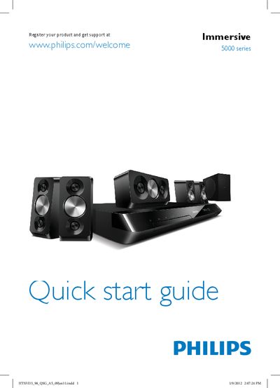 Philips 5000 Series Quick Start Guide - cover page