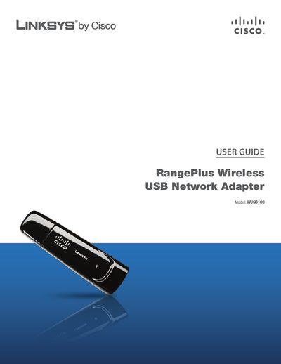 Linksys WUSB100 User Guide - cover page