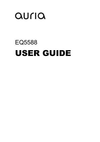 QURIQ EQ5588 LCD TV User Guide - cover page