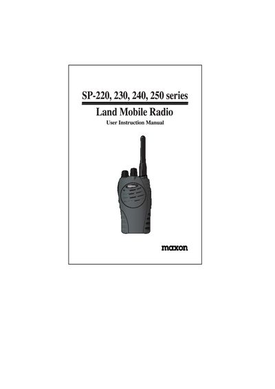 MIDLAND SP-240/220/230/250 Manual - cover page
