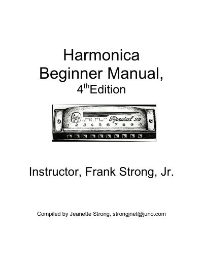 Harmonica Beginner Manual - cover page