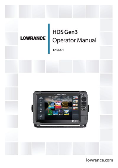 Lowrance HDS Gen3 Operator Manual - cover page