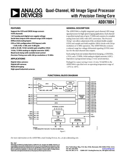 Analog Devices ADDI7004 Product Handbook - cover page