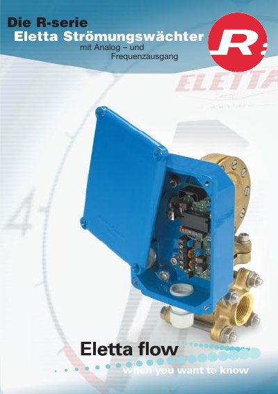Eletta R Series Flow Monitor Technology Data Sheet - cover page