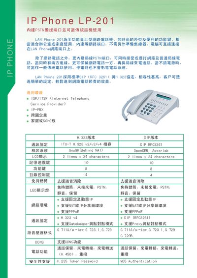 LP-201 IP Phone User Manual - cover page