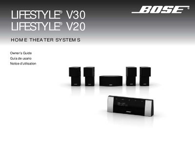 Bose Lifestyle V30/V20 User Manual