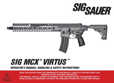 SIG SAUER MCX VIRTUS Operator's Manual