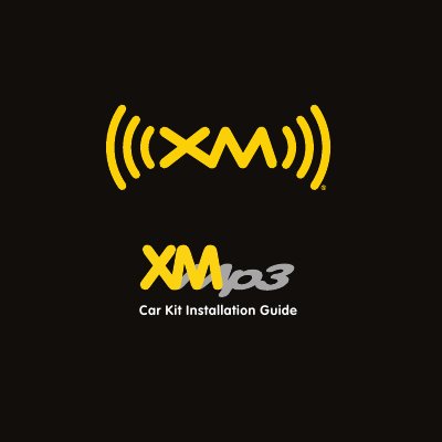 Pioneer XMp3 Car Kit Installation Guide - cover page