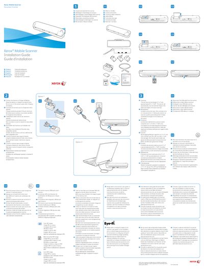 Xerox Mobile Scanner Installation Guide - cover page