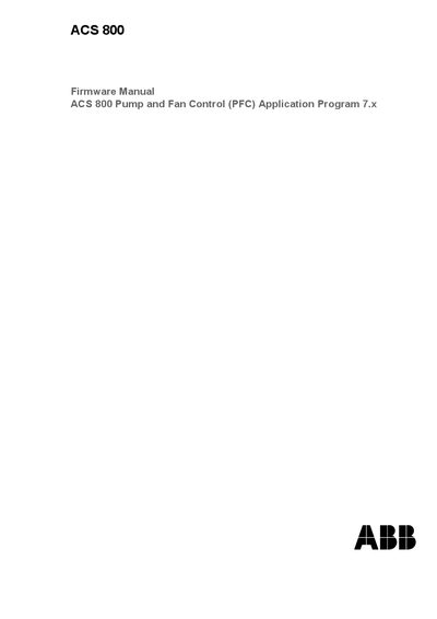 ABB ACS 800 Pump and Fan Control Firmware Manual - cover page