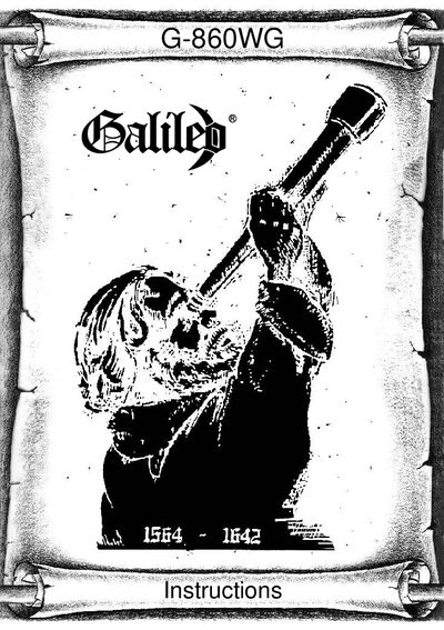 Galileo G-860WG Telescope Operating Instructions - cover page