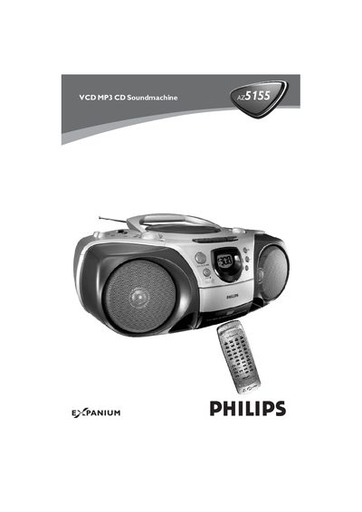 PHILIPS VCD MP3 CD Soundmachine Manual - cover page