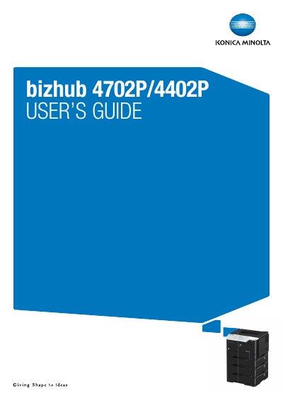 Ricoh bizhub 4702P/4402P User's Guide - cover page