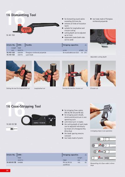 KNIPEX 16 40 150 Dismantling Tool Product Leaflet - cover page