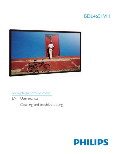Philips BDL4651VH Display User Manual - cover page