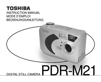 Toshiba PDR-M21 Digital Still Camera User Manual - cover page