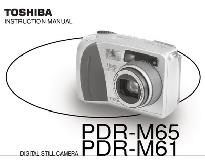 Toshiba PDR-M65 / PDR-M61 Digital Still Camera Instruction Manual - cover page