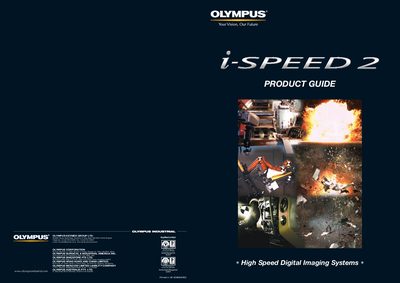 Olympus i-Speed 2 High Speed Digital Imaging System Product Guide - cover page