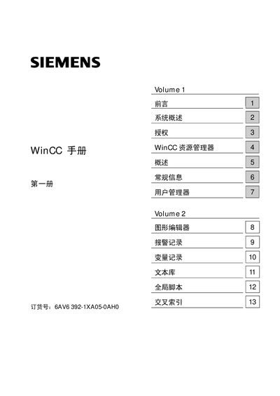 Siemens WinCC V5 User Manual - cover page