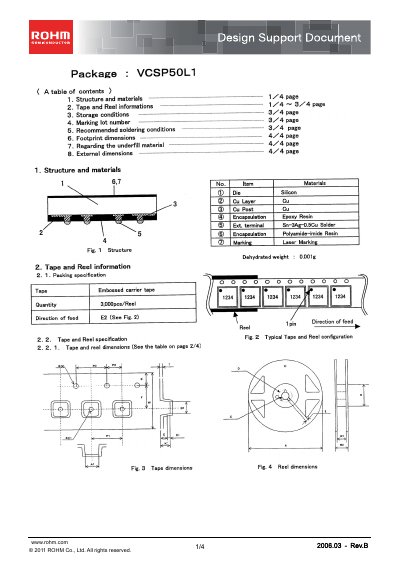 ROHM VCSP50L1 Design Support Document - cover page