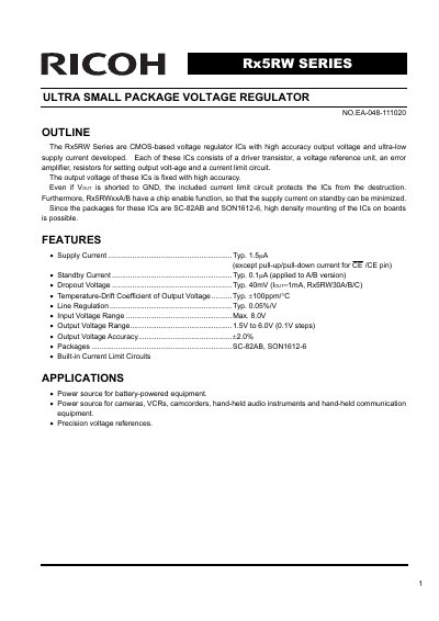 RICOH Rx5RW SERIES Manual(1)