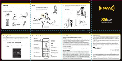 Pioneer XMp3 Home Kit Installation Guide