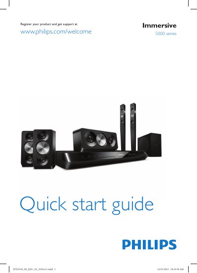 PHILIPS 5000 series Quick start guide(1) - cover page