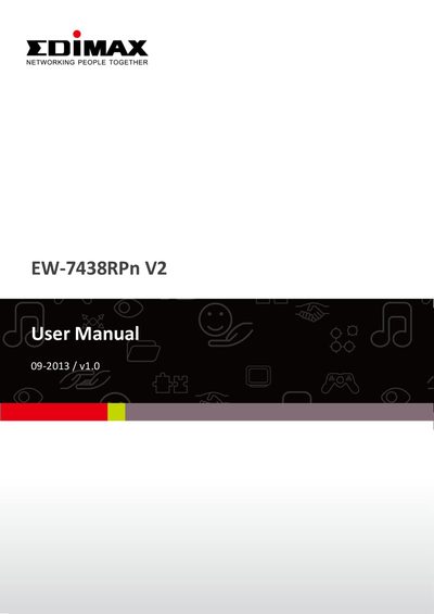 Edimax EW-7438RPn V2 Wi‑Fi Extender User Manual - cover page