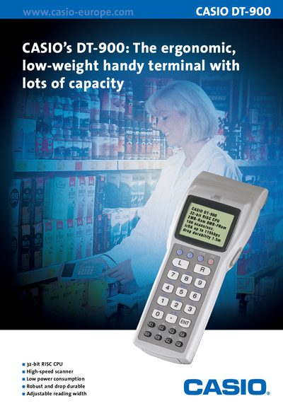 Casio DT-900 Data Terminal Product Leaflet - cover page