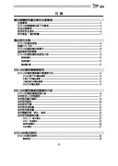 Kolin KVD-1080 DVD Player User Manual