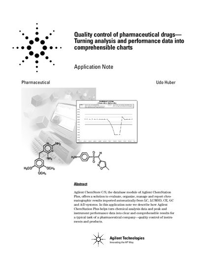 Agilent ChemStation Plus Application Note: Quality Control Charts - cover page