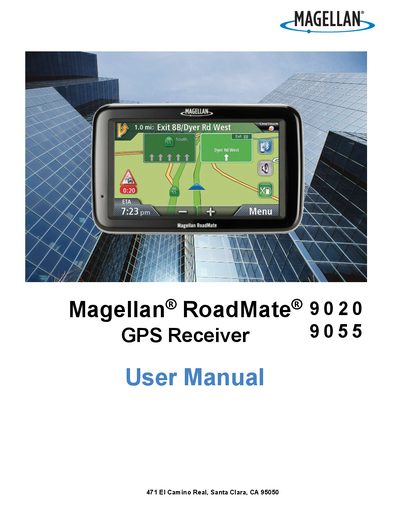 Magellan RoadMate 9020/9055 User Manual - cover page