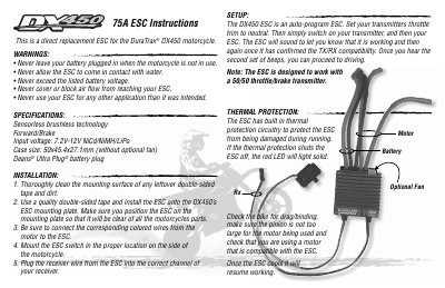 DuraTrax DX450 Dirt Bike Instruction Manual - cover page