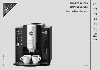 Jura Impressa E50/E55 Instructions for Use - cover page