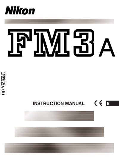 Nikon FM3A User Manual - cover page
